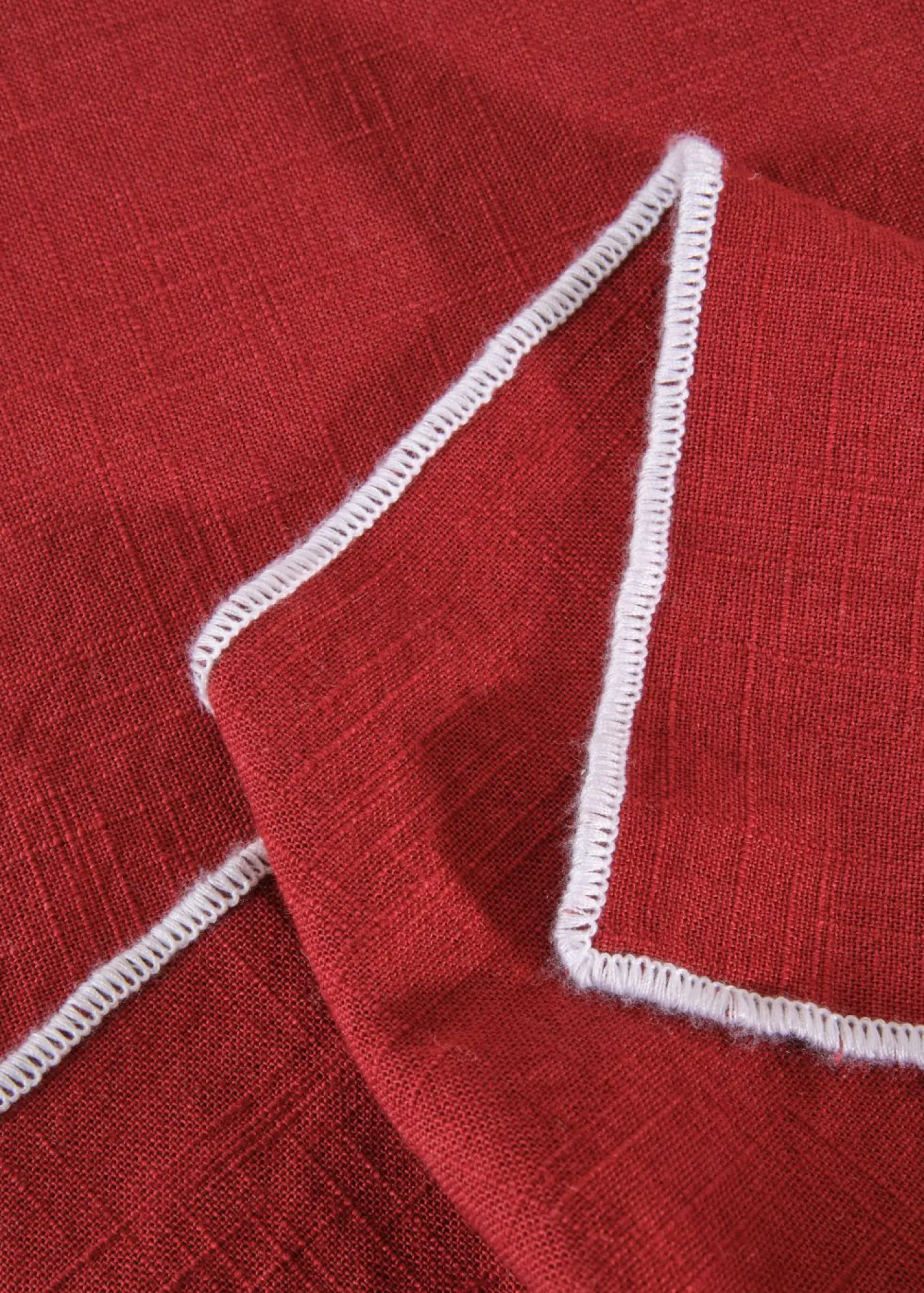 bonprix bonprix Vajilla|Manteleria Y Ropa De Cama>Mantel de algodón orgánico Rojo-blanco