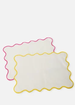 bonprix bonprix Mantel individual con borde ondulado (2 unidades)