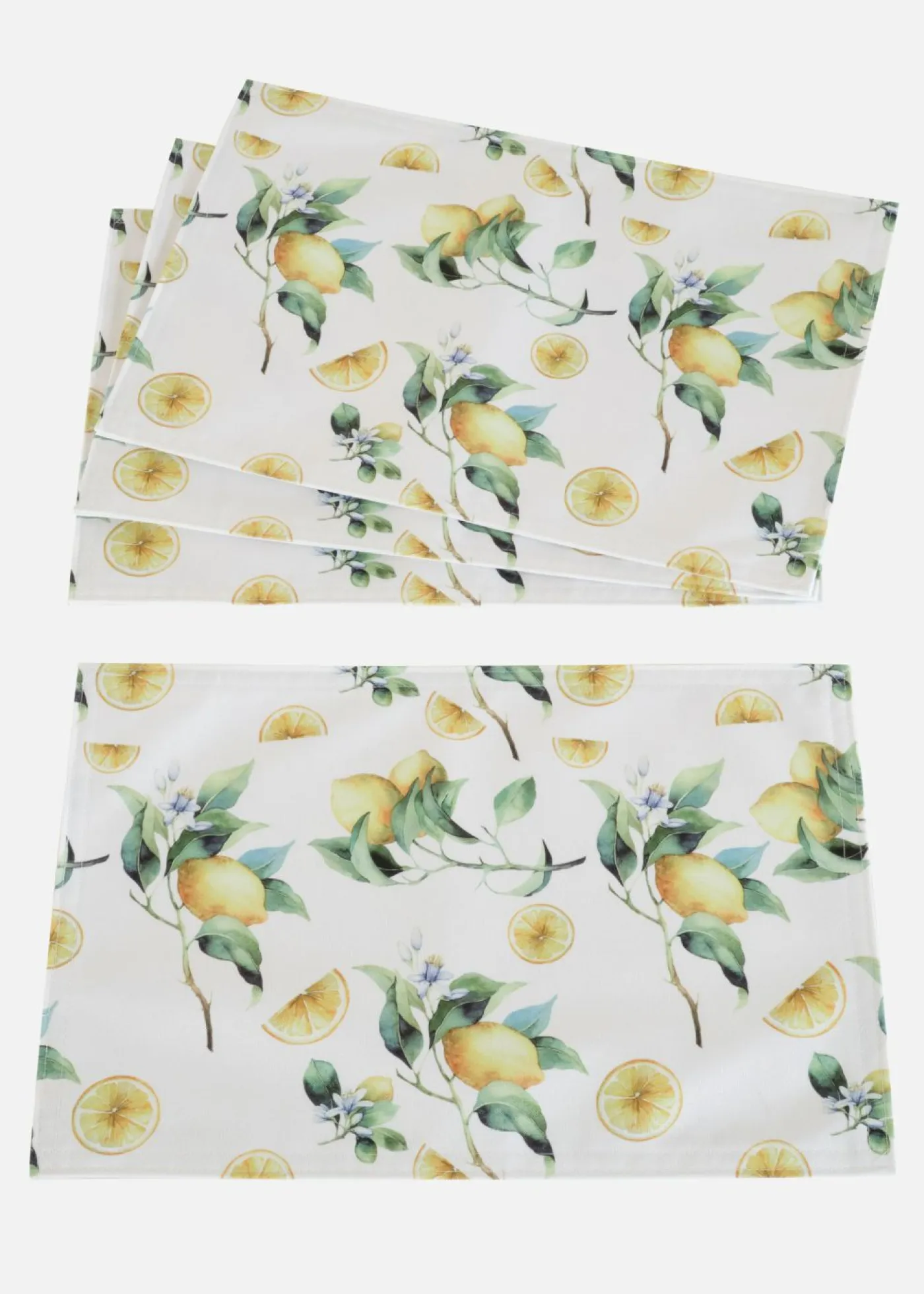 bonprix bonprix Mantel individual (4 unidades) con estampado de limones