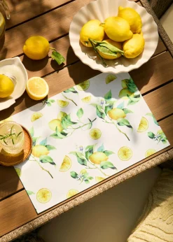 bonprix bonprix Mantel individual (4 unidades) con estampado de limones