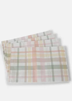 bonprix bonprix Primavera|Vajilla>Manteles individuales con cuadros (4 unidades) Blanco-rosa-amarillo-verde