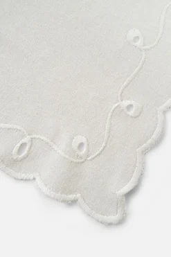 bonprix bonprix Vajilla|Manteleria Y Ropa De Cama>Manteles individuales de algodón orgánico con bordado (2 unidades) Blanco