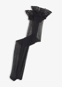 Mujer bonprix bonprix Medias sin liguero con encaje de 20 den