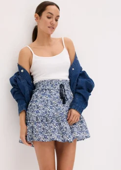 Mujer bonprix bonprix Minifalda de algodón ligero con diseño bohemio