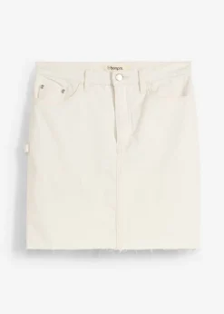 Mujer bonprix bonprix Minifalda de mezcla de algodón elástico