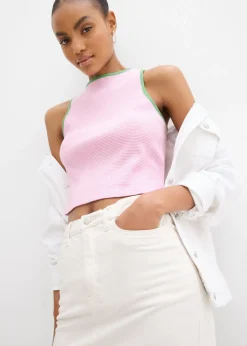 Mujer bonprix bonprix Minifalda de mezcla de algodón elástico