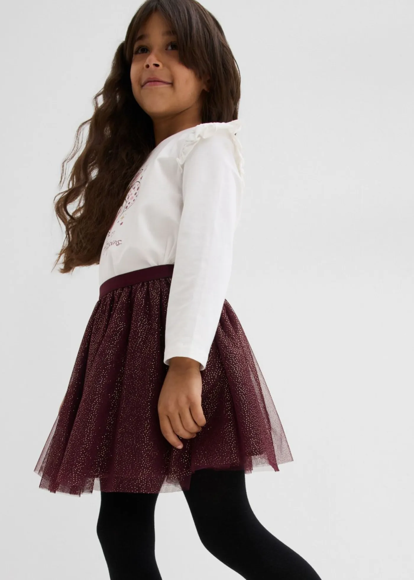 bonprix bonprix Ropa 2 A 9 Años·Vestidos Y Faldas>Minifalda de tul rojo burdeos