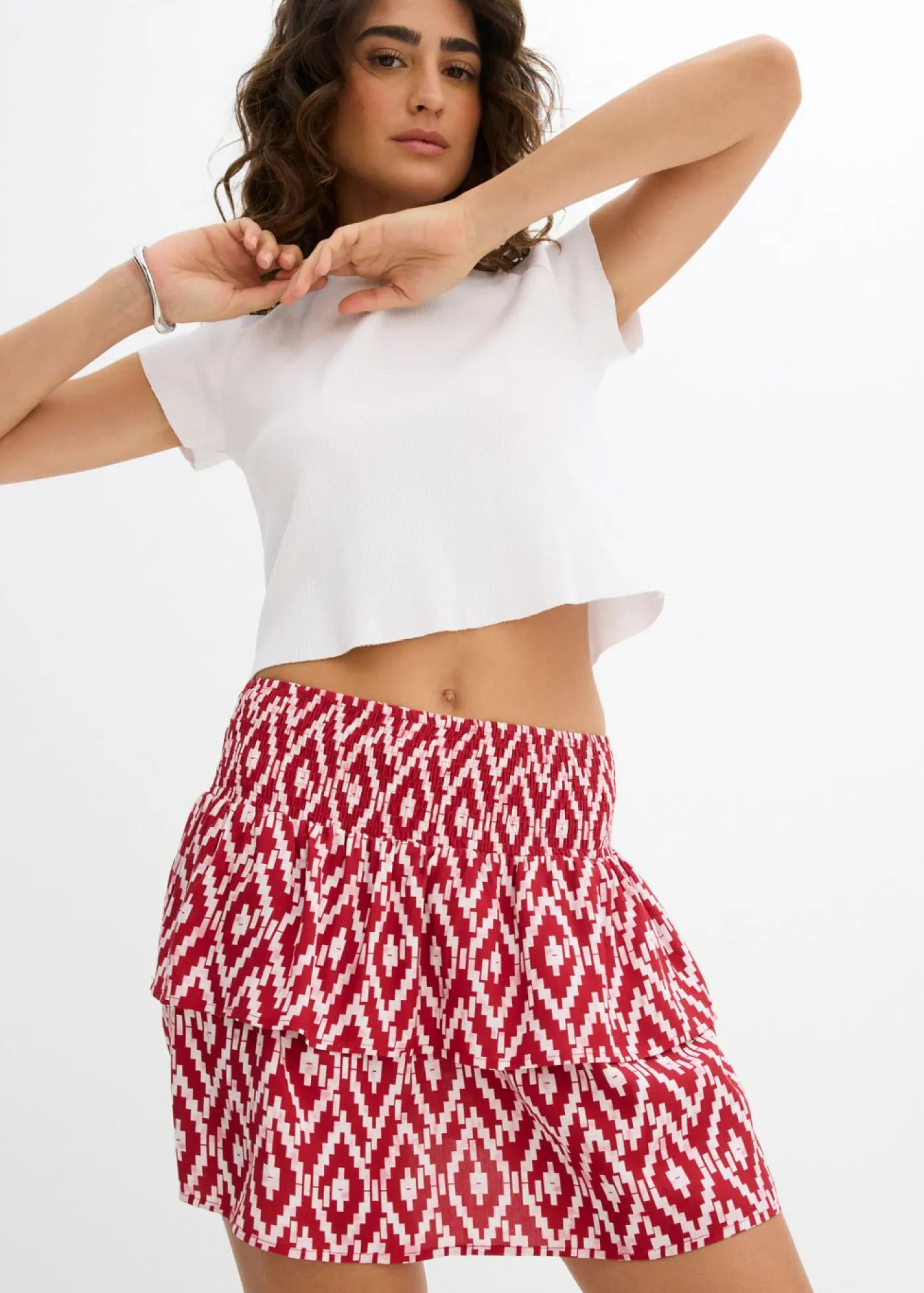 Mujer bonprix bonprix Minifalda de viscosa fluida