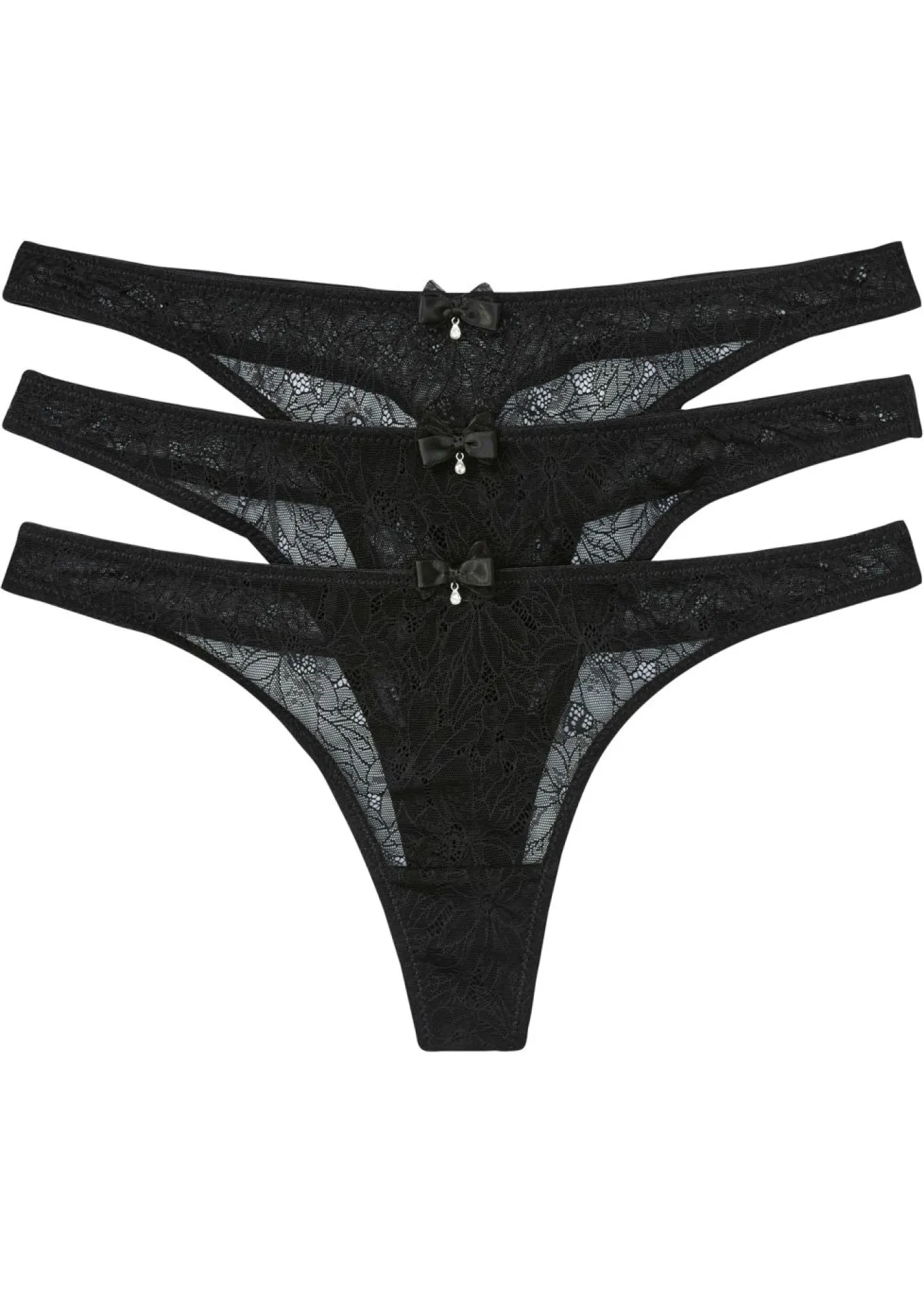 Mujer bonprix bonprix Minitanga de encaje elegante (3 unidades)