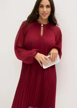 Mujer bonprix bonprix Minivestido de gasa fina con plisado