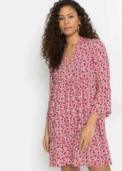 Mujer bonprix bonprix Minivestido de viscosa fluida con volantes