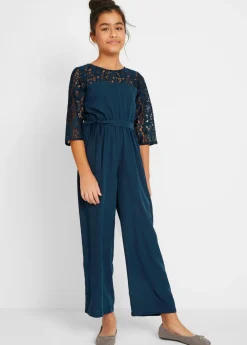 bonprix bonprix Ropa 9 A 16 Años·Vestidos Y Monos>Mono con encaje Azul marino