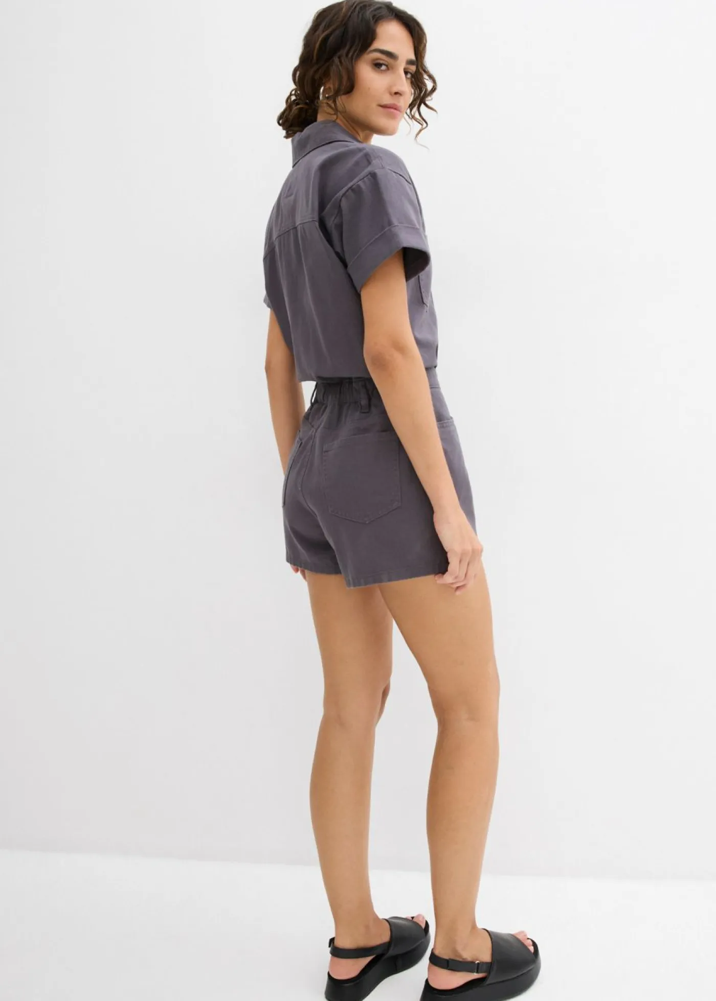 Mujer bonprix bonprix Mono corto de algodón puro