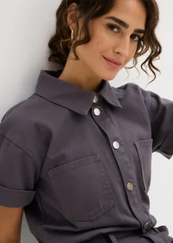 Mujer bonprix bonprix Mono corto de algodón puro