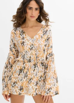 bonprix bonprix Monos>Mono corto de viscosa fluida Blanco