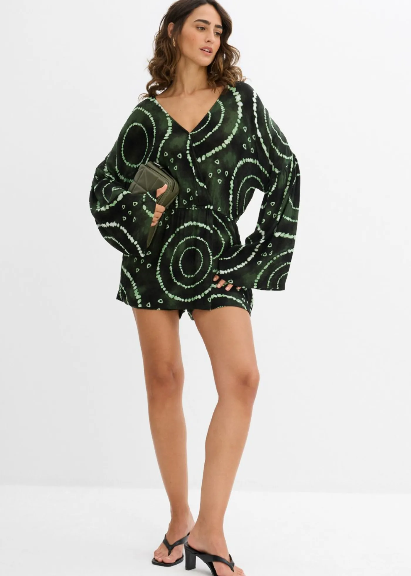 Mujer bonprix bonprix Mono corto de viscosa fluida