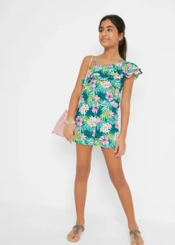 Niños bonprix bonprix Mono de algodón orgánico puro con hombro al descubierto