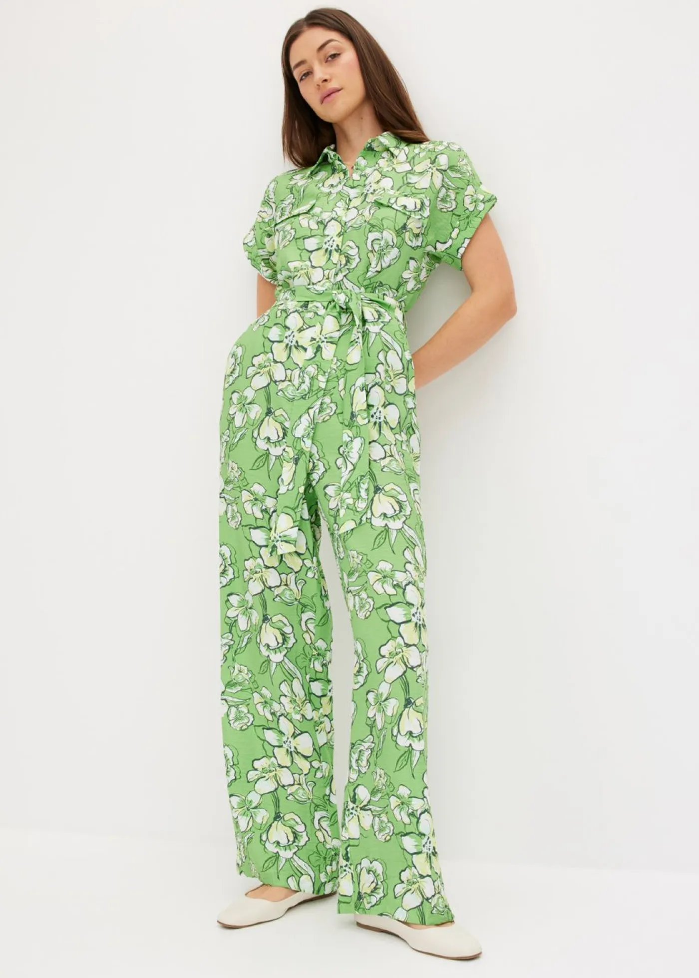 bonprix bonprix Monos>Mono de mezcla de viscosa fluida Verde trébol