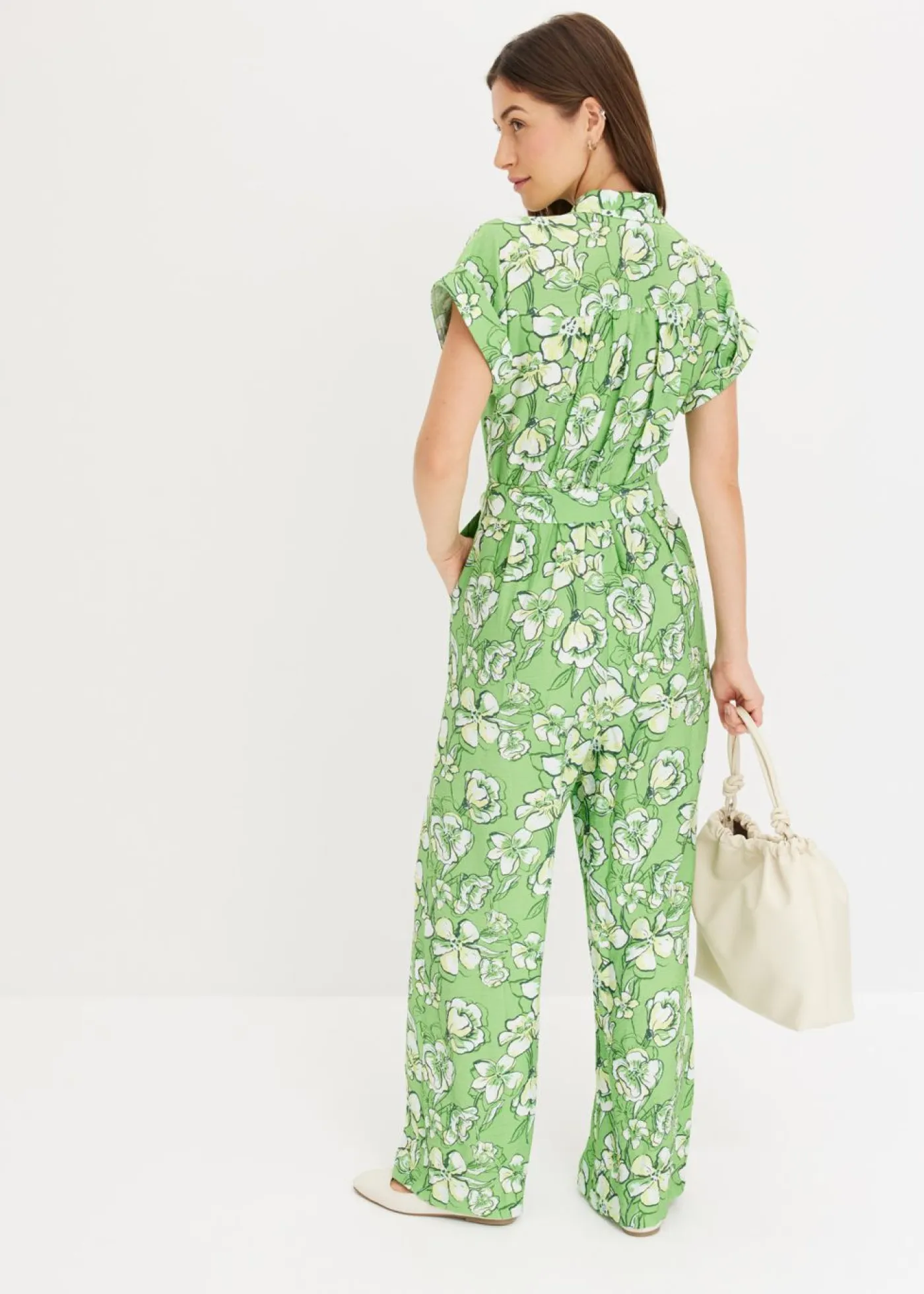 bonprix bonprix Monos>Mono de mezcla de viscosa fluida Verde trébol