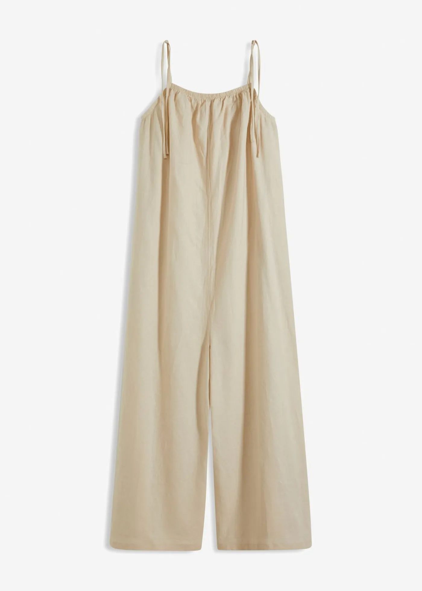 bonprix bonprix Esenciales|Monos>Mono de mezcla ligera de lino y viscosa Beige-arena