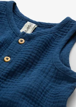 bonprix bonprix Bodies Y Conjuntos>Mono de muselina de algodón puro Azul almirante