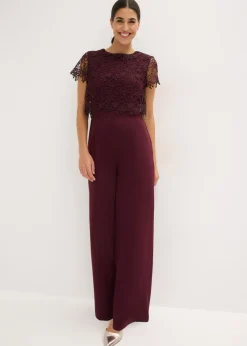 Mujer bonprix bonprix Mono de neopreno suave con encaje