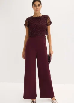 Mujer bonprix bonprix Mono de neopreno suave con encaje