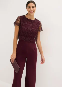 Mujer bonprix bonprix Mono de neopreno suave con encaje