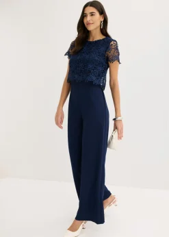 Mujer bonprix bonprix Mono de neopreno suave con encaje