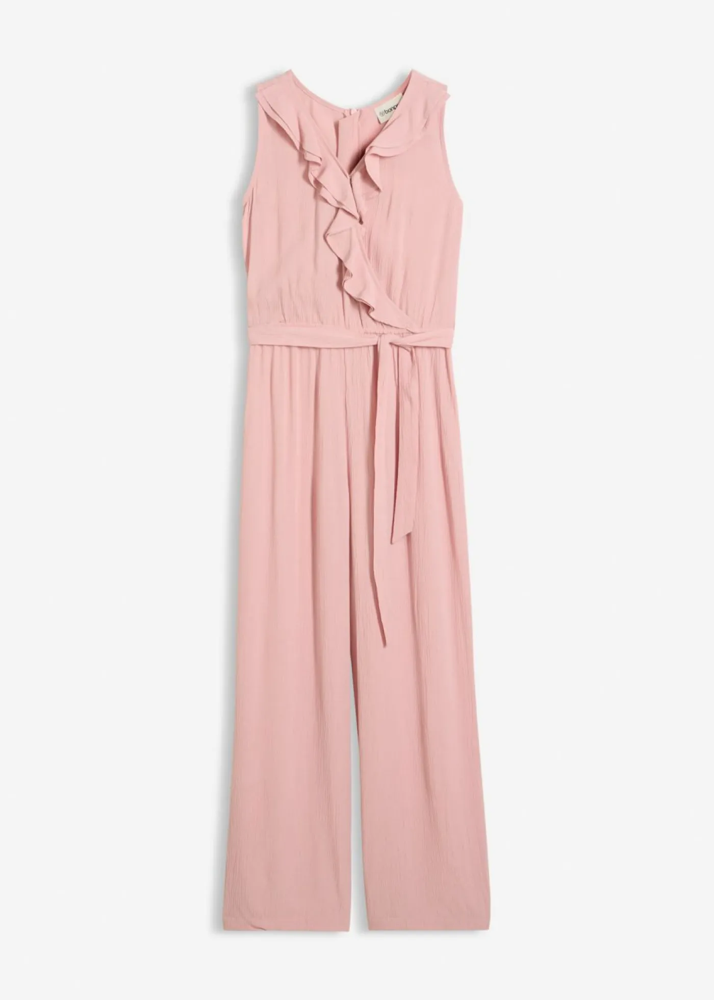 bonprix bonprix Ropa 9 A 16 Años·Vestidos Y Monos>Mono de tejido arrugado Rosa ceniza