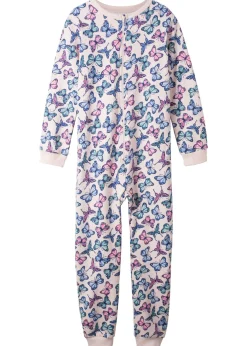 bonprix bonprix Niña·Pijamas>Mono para dormir de algodón orgánico puro Rosa claro estampado