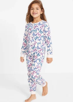 bonprix bonprix Niña·Pijamas>Mono para dormir de algodón orgánico puro Rosa claro estampado