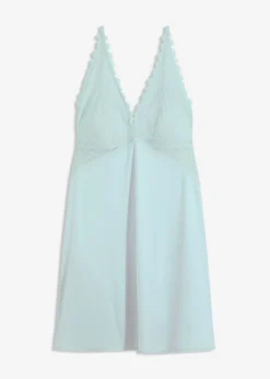 bonprix bonprix Corsés|Lencería>Negligé de material brillante mentol claro