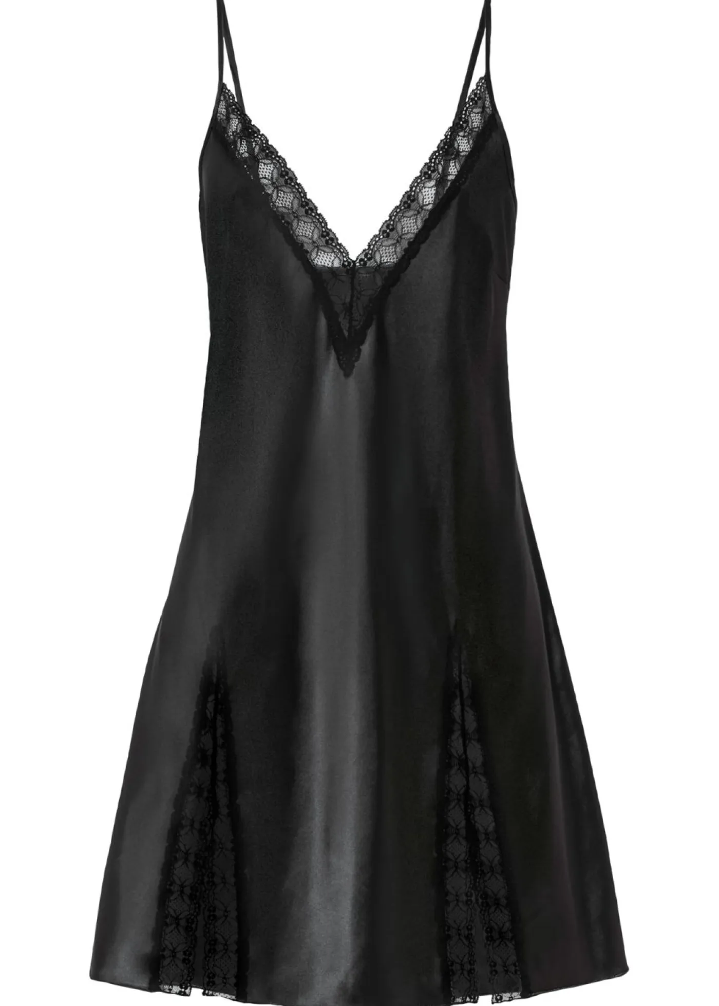 bonprix bonprix Corsés|Lencería>Negligé de satén Negro