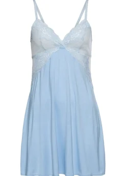 bonprix bonprix Corsés|Lencería>Negligé de viscosa azul pálido