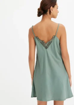 Mujer bonprix bonprix Negliglé de satén con bordado