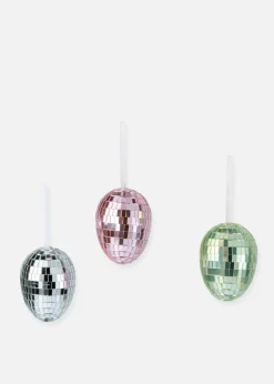 bonprix bonprix Muebles De Sala De Estar·Decoración|Primavera>Objeto decorativo Huevos brillantes (3 unidades) Rosa-verde-plata