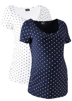 Mujer bonprix bonprix Pack de 2 camisetas premamá de algodón orgánico