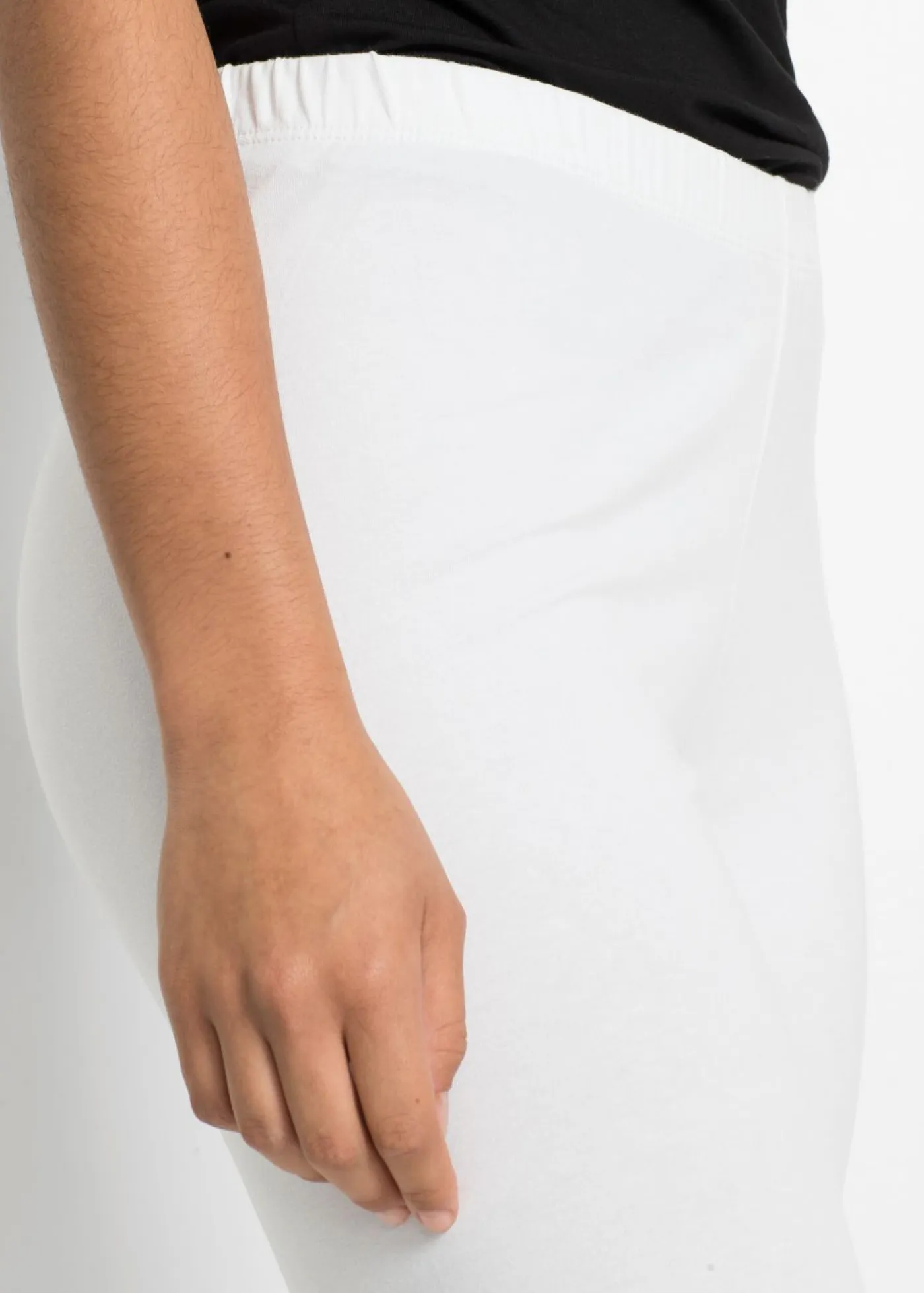 bonprix bonprix Básicos|Pantalones>Pack de 2 leggings cropped Blanco-negro