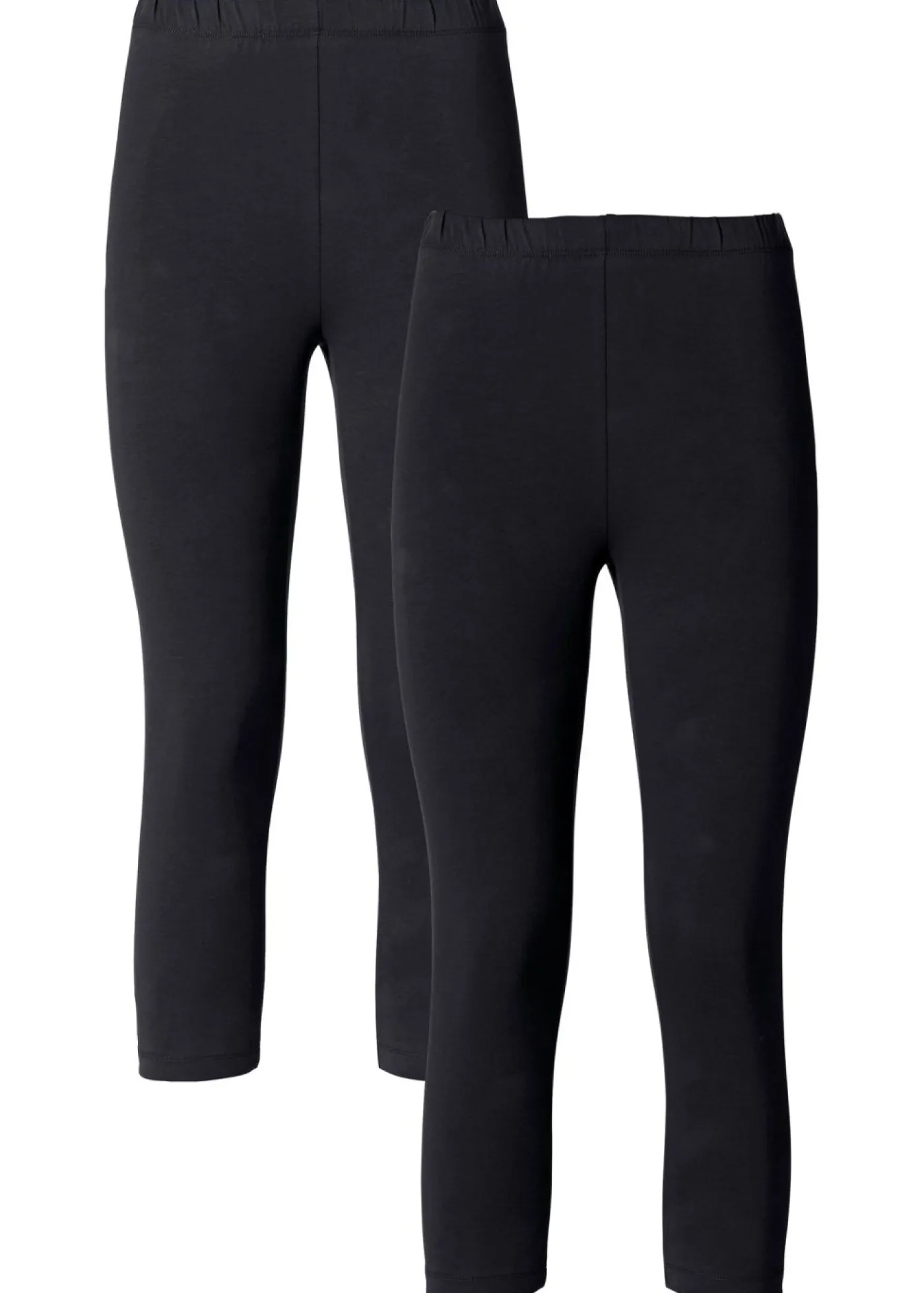 bonprix bonprix Básicos|Pantalones>Pack de 2 leggings cropped Negro
