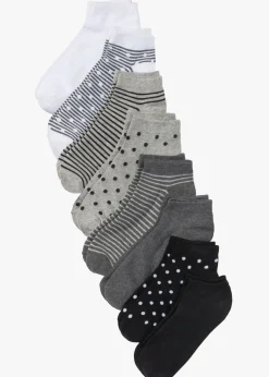 bonprix bonprix Multipack|Niño·Calcetines>Pack de 8 pares de calcetines deportivos Negro-gris-blanco