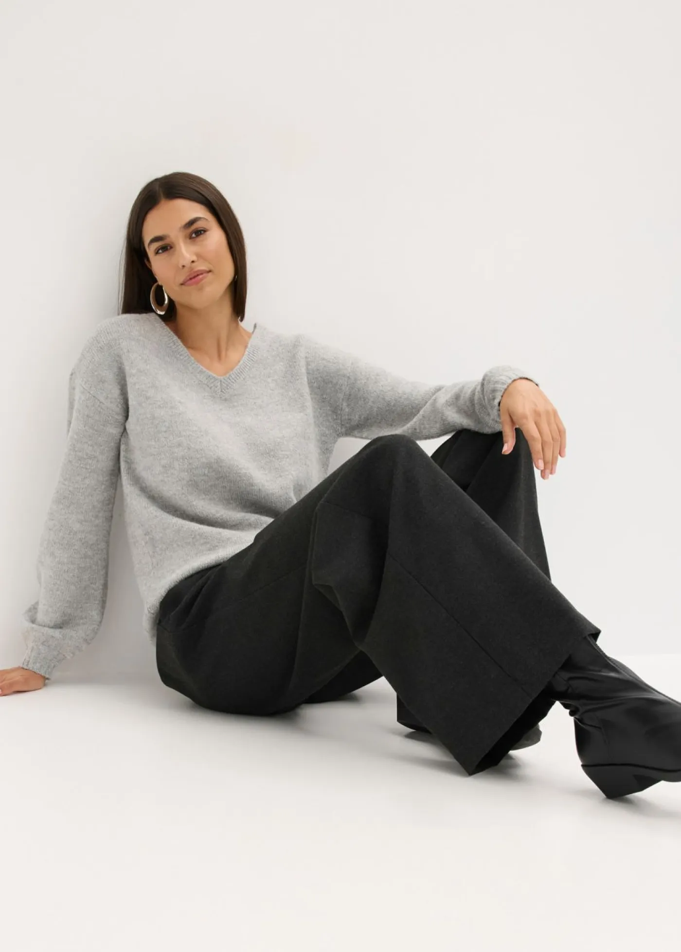 bonprix bonprix Pantalones>Pantalón antracita oscuro moteado