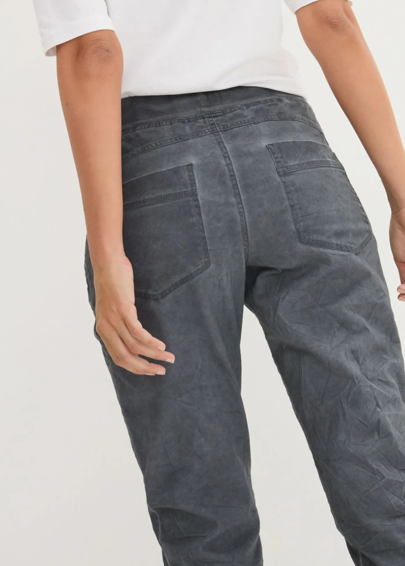 Mujer bonprix bonprix Pantalón 3/4 con cordón en contraste