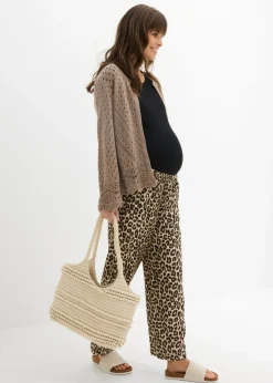 Mujer bonprix bonprix Pantalón 2 en 1 de muselina pura de algodón para durante y después del embarazo