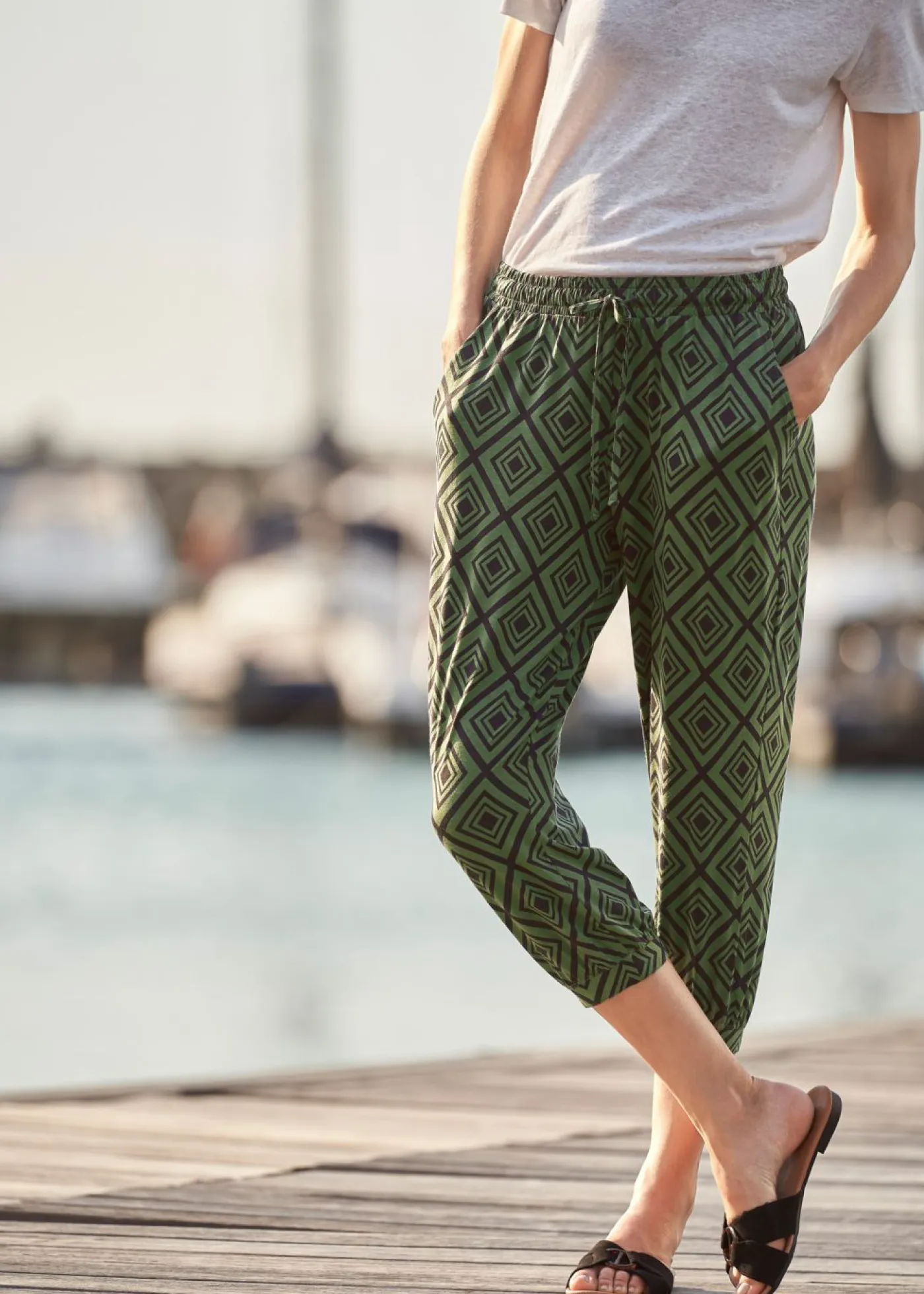 Mujer bonprix bonprix Pantalón 3/4 estampado