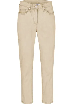 Mujer bonprix bonprix Pantalón acortado de sarga con aspecto desgastado