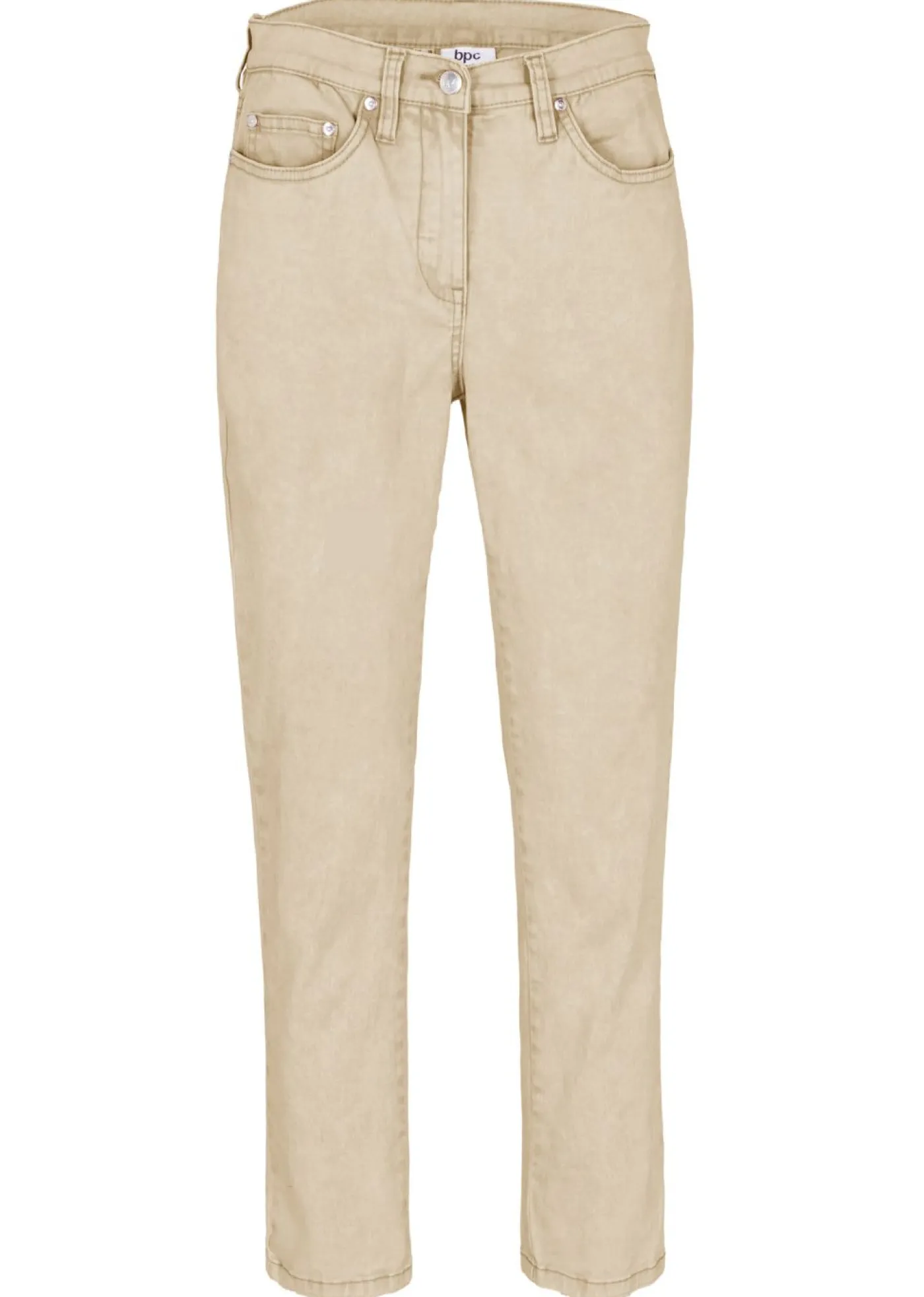 Mujer bonprix bonprix Pantalón acortado de sarga con aspecto desgastado