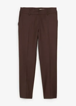 bonprix bonprix Premium|Pantalones>Pantalón ajustado con lana Marrón oscuro
