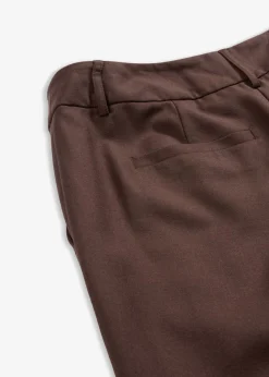 bonprix bonprix Premium|Pantalones>Pantalón ajustado con lana Marrón oscuro