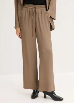 Mujer bonprix bonprix Pantalón ancho con cinturilla cómoda